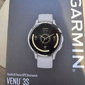 Garmin Venu 3S Stainless Steel Silicone Smartwatch - French Gray. Like new.